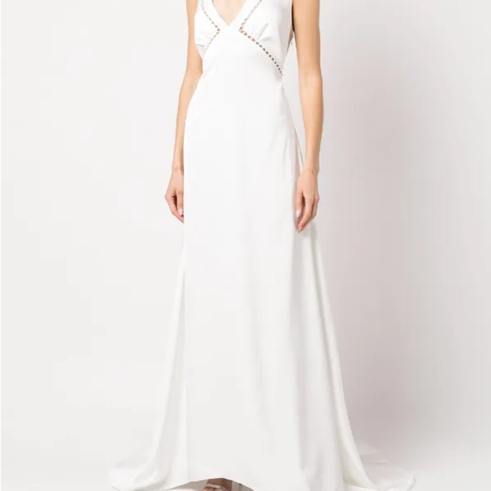 Sachin & Babi Astor gown with pearls
